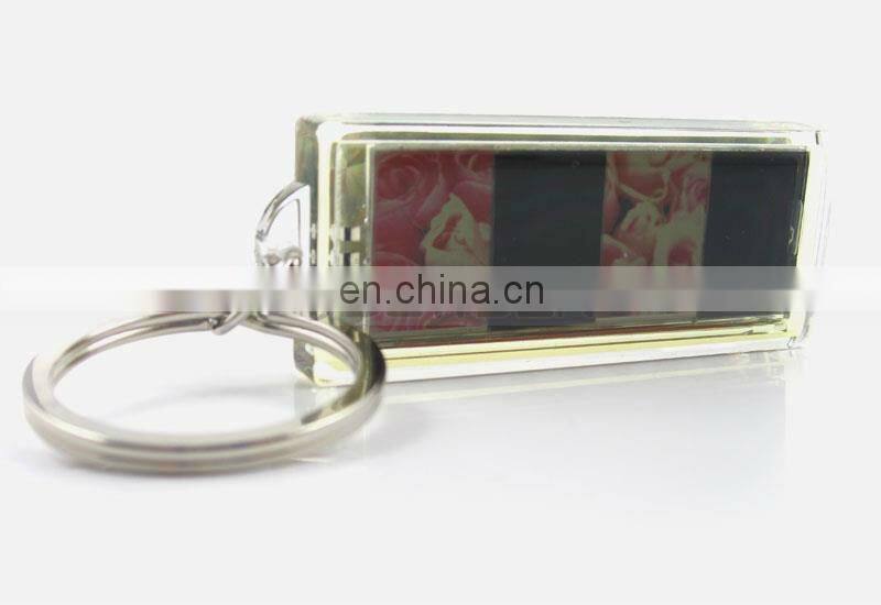 2 Inch Screen AD Promotion Gift Custom Flash Logo Solar Alloy Key Ring