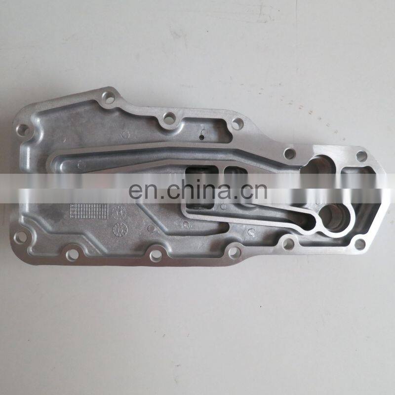 dongfeng truck Diesel Engine parts oil cooler cover ISBE oil Filter seat  5273377 3284170