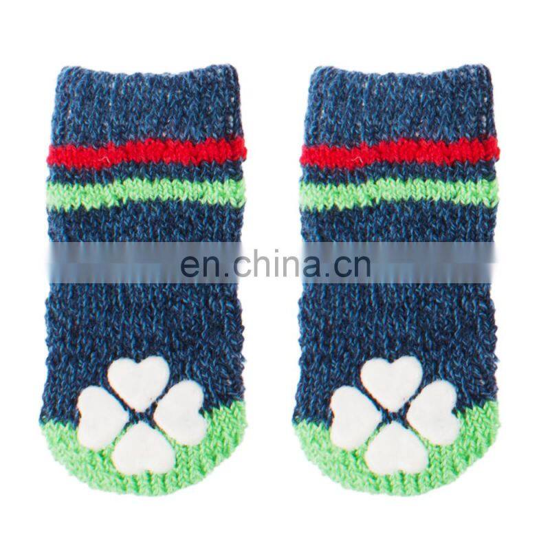 Wholesale Newest Pet Socks Knitted Comfortable Anti-Slip Fleece Dog Socks