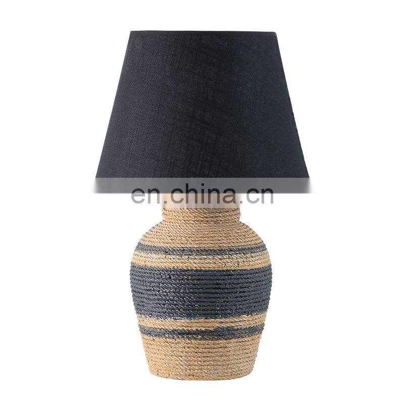 Antique rope pattern desk lamp and cement table lamp