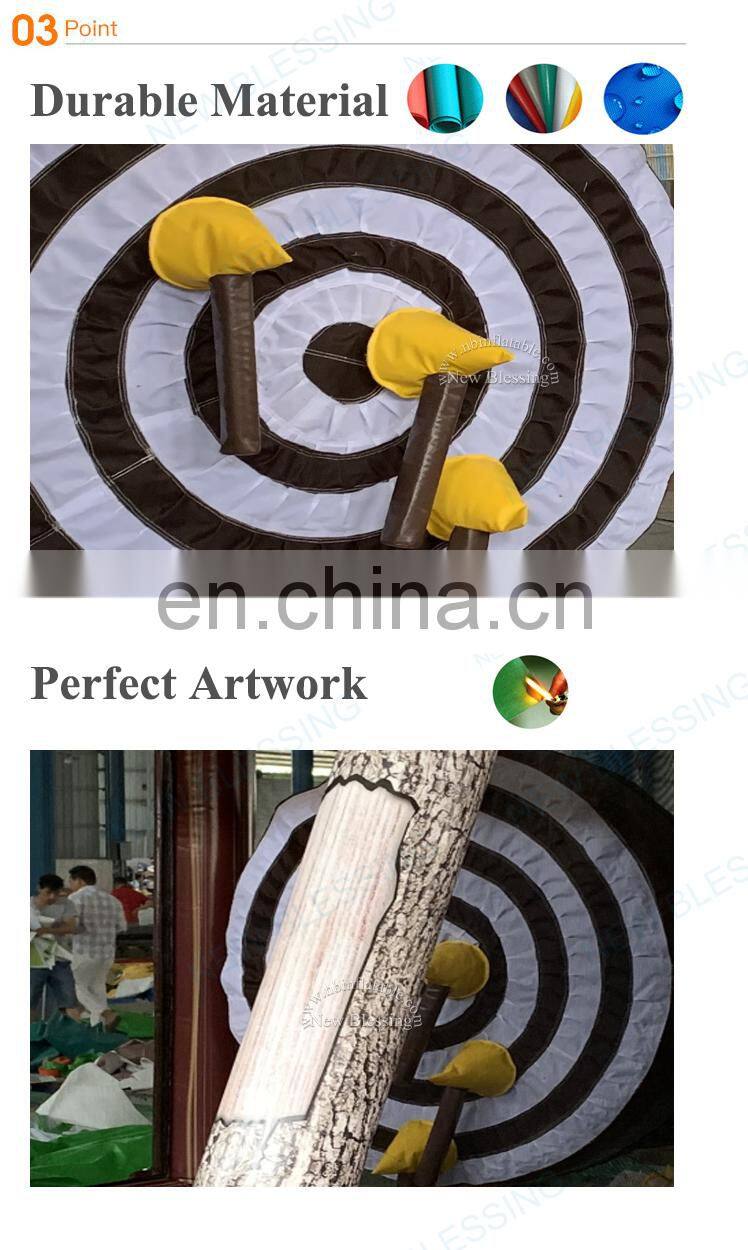 New Blessing carnival inflatable axe throw dart game for sale, Axe Throwing Double Lane Inflatable Sport Game Axes Toys