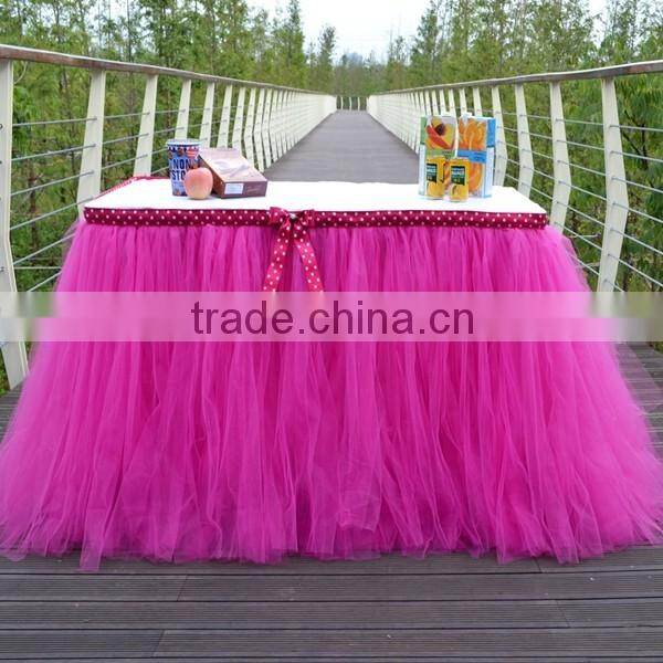 Handmade Table Tutu Skirt Party Tulle Tableware for Wedding Birthday Party Decoration SD103
