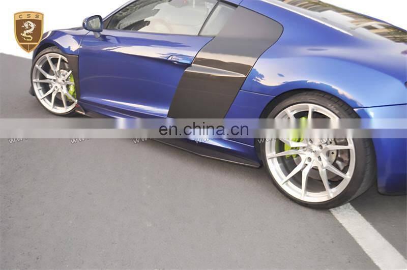 Cmst style Carbon fiber body for audi R8 rear lip/front lip/side skirts