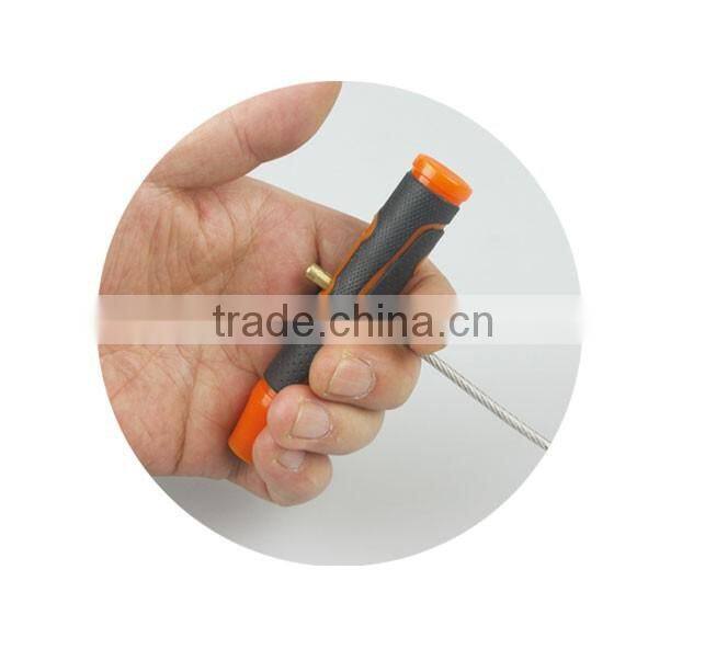 pull-thru cleaning kit without screw drivers, flexible gun cleaning kit with polybag packed, gun cleaning kit