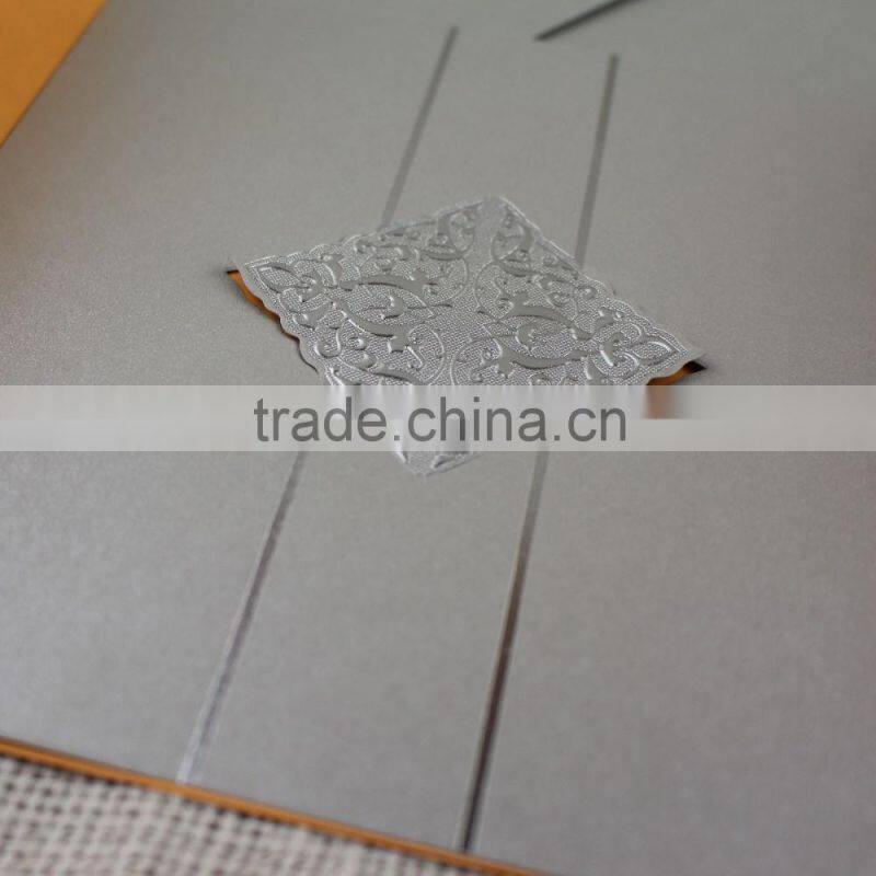 Various Color Handmade Delicate Luxury Invitation Card with Flocking
