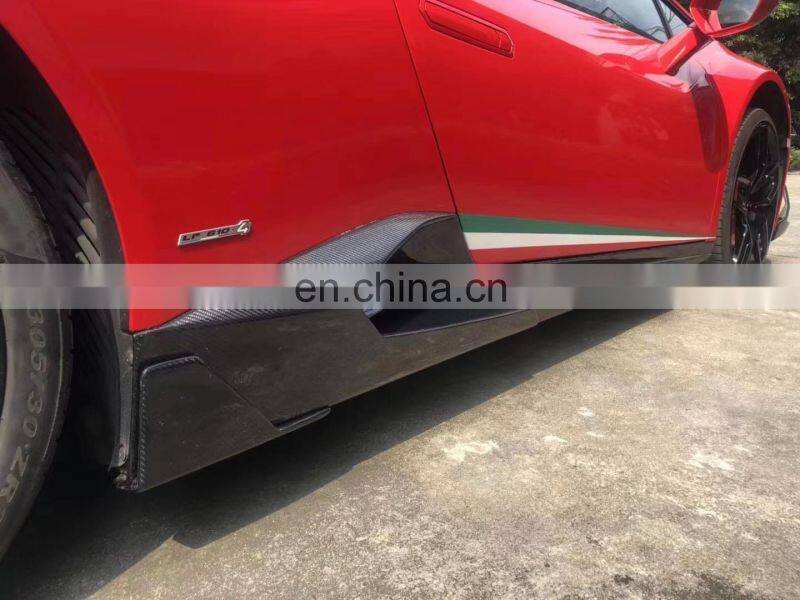 Runde Carbon Fiber Material For Lamborghini Huracan LP610 Mansory Style Body Kit Front Lip Rear Lip Side Skirts Spoiler