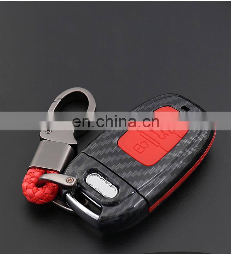 Customized ABS Plastic Silicone Protective Chain Ring Car Logo Keyholder For Audi Q5
