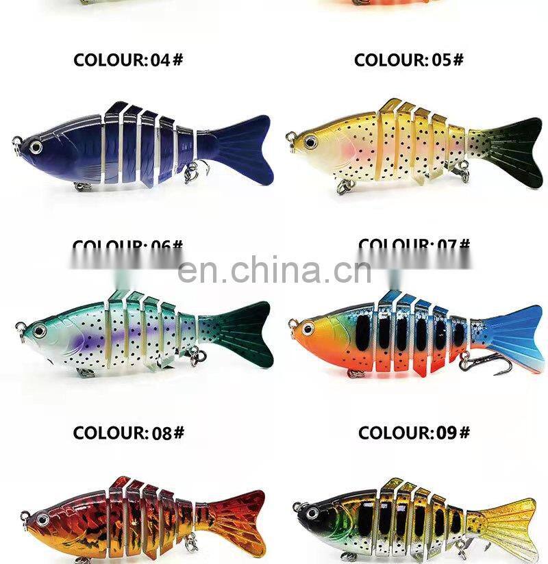 Hot sell Stocked Multi Jointed Artificial Fishing Bait 10cm 15.7g Lifelike Trout Fishing Lure for bass perch trout