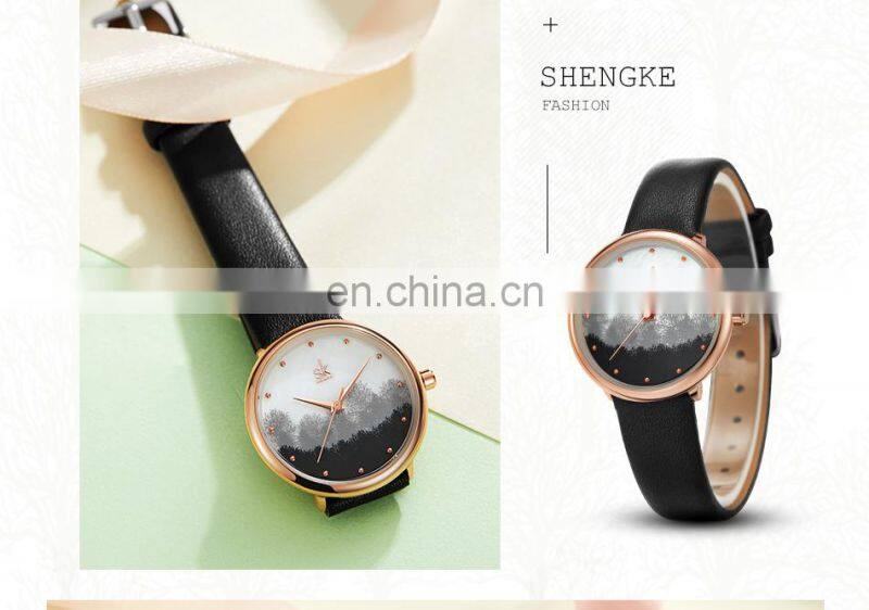 SHENGKE Lady Quartz Watch K9021 Wrist Fashion Women Digital Watches Women Custom Logo Watches For Girls Women