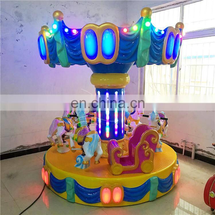 Fairground musical carousel equipment 6 seats amusement rides