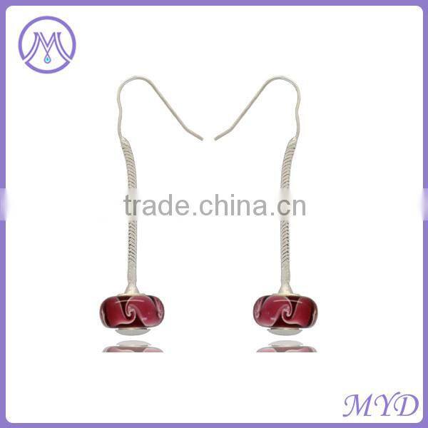 metal bead earrings with nice enameled made in shenzhen