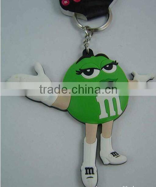 Soft PVC keychain, promotional keychain, 2D/ 3D custom key chain