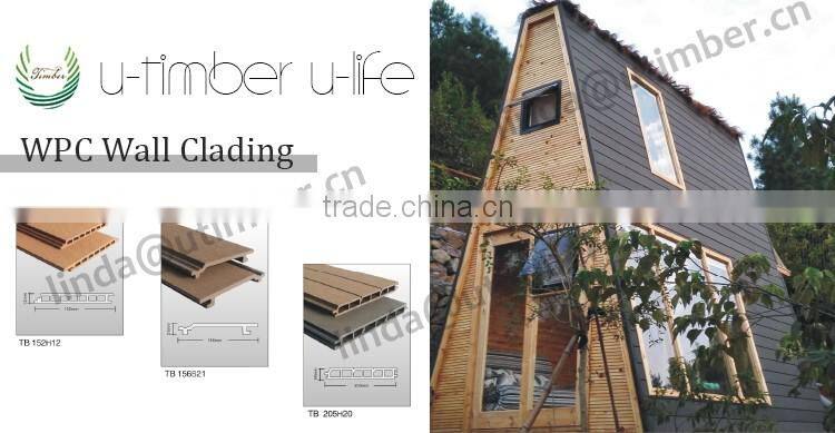 green material wood plastic composite wall panel for sale