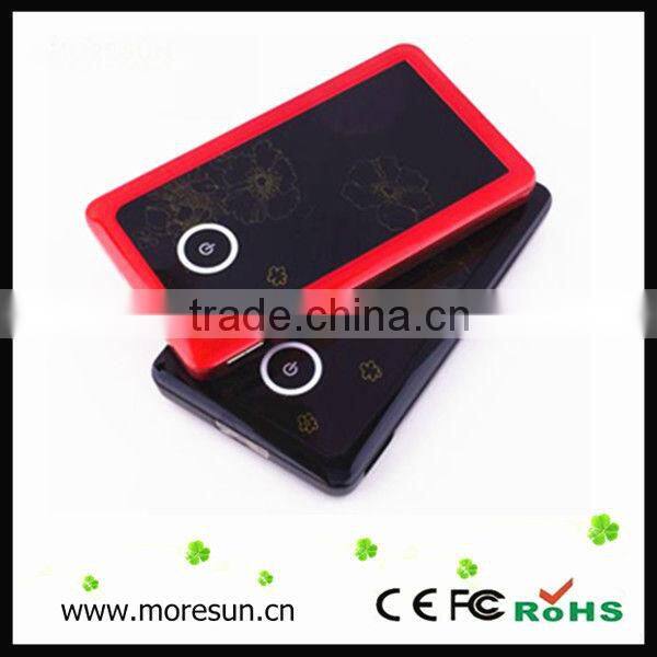 With Solar energy system fashionable mobile power bank with high quality/2000mA/3000mA