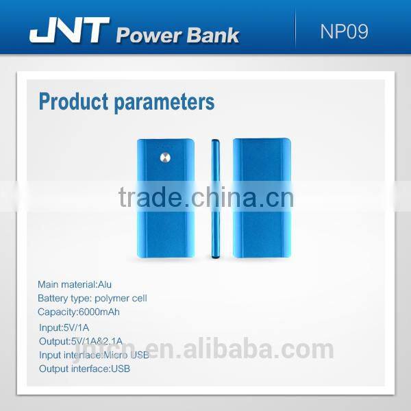 6000mAH portable power bank NP09 ,slim power charger