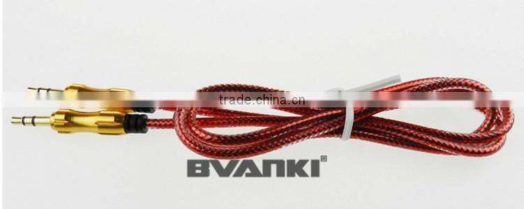 2016 sales promotion cable audio 3.5mm to 3.5 mm male to male extension cable aux cable for car/headphone/PM4/PM3 free samples