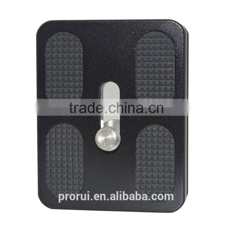 F07874 Leather Hand Wristband Strap Bundle + Hook + Metal Quick Release Plate for Tripod SLR DSLR Camera