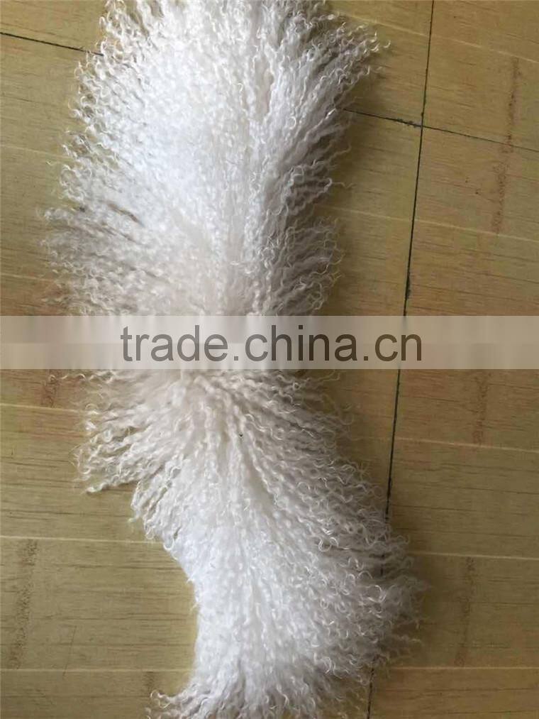 Genuine Mongolia Fur Scarf Natural Sheep Fur Collar Fur Muffler