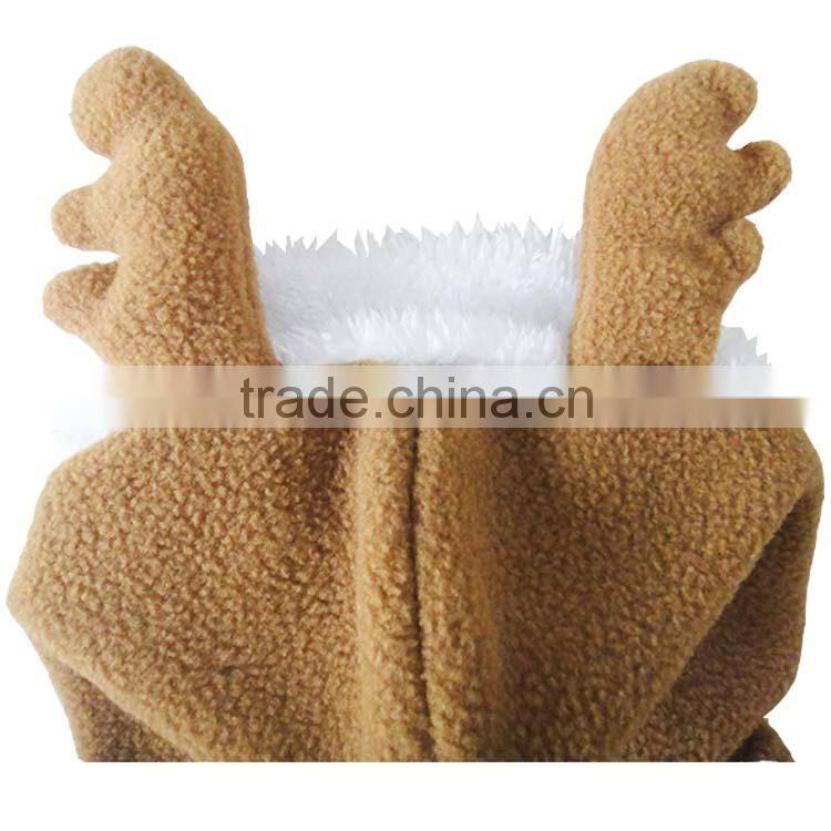 Suitable for winter polar fleece white north velvet milu deer elk shaped two-legged dog clothes