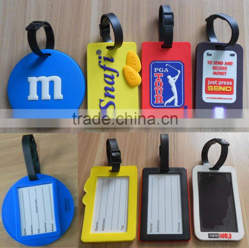 Super sharkz 3d shark logo soft pvc luggage tag