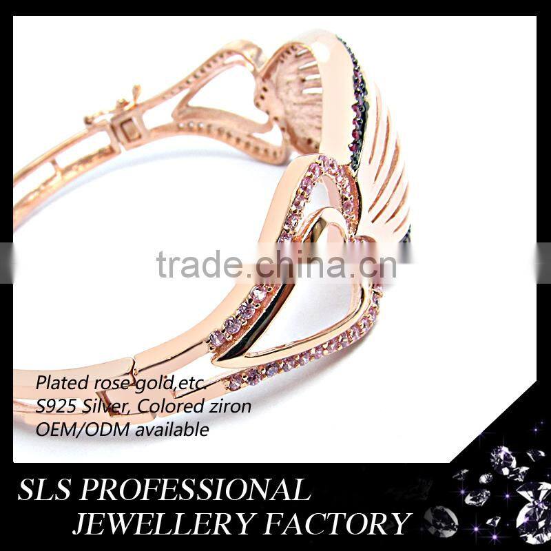 New fashion african jewelry sets 18k gold bangles for ladies wear in party 3 colors bangle