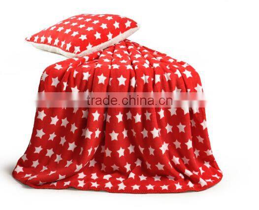 Decorative plain desig home stars digital print blanket