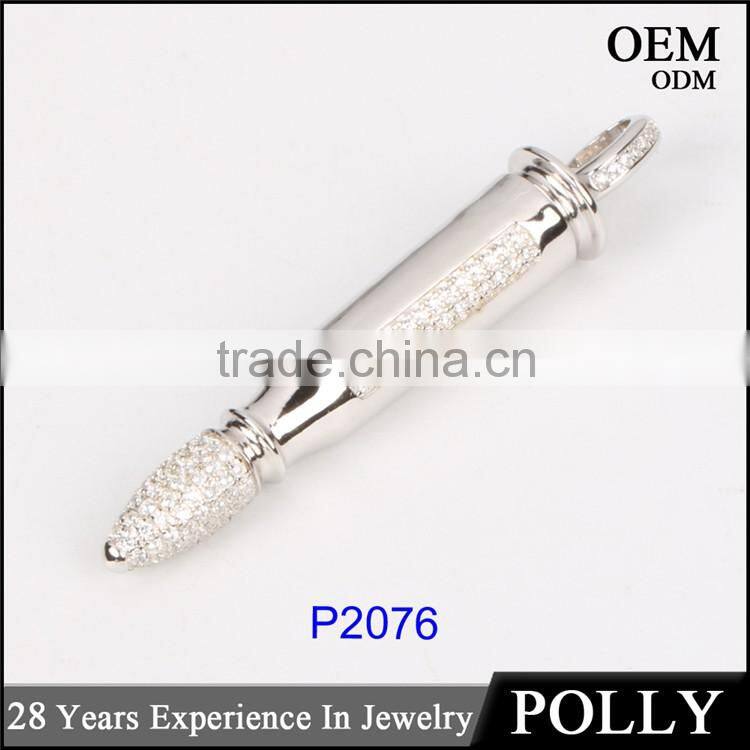 Wholesale American styles hip hop brass rocket pendant with high quality