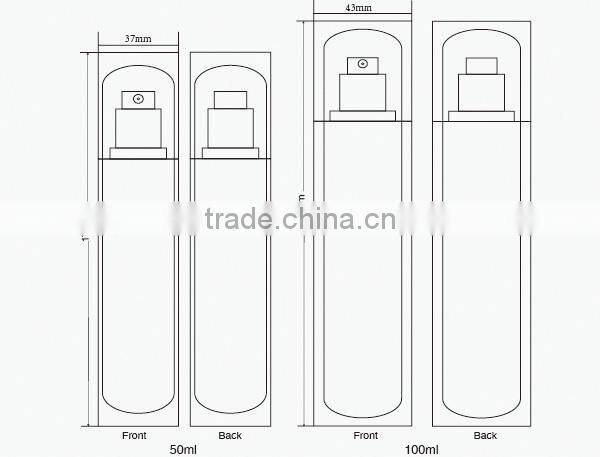 2015 Popular Cosmetic Plastic Bottles with Lotion Pump 15ml 30ml 50ml 100ml