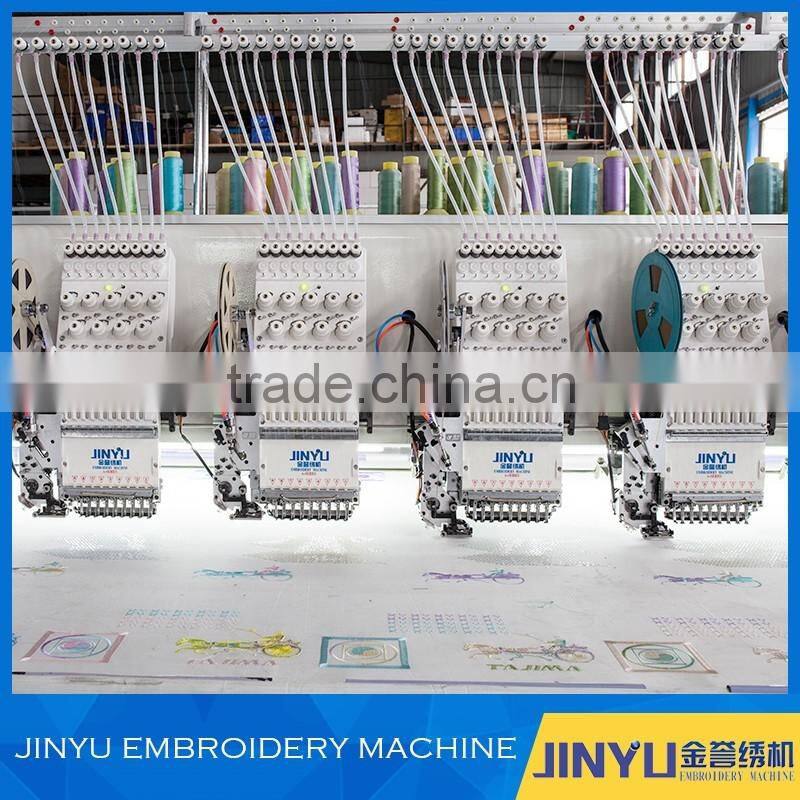 High speed 24 head flat embroidery machine/flat computerized embroidery machine