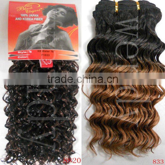Black elegant afro synthetic hair weave