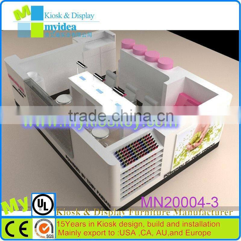 Manicure and pedicure factory directly selling nail bar kiosk for manicure