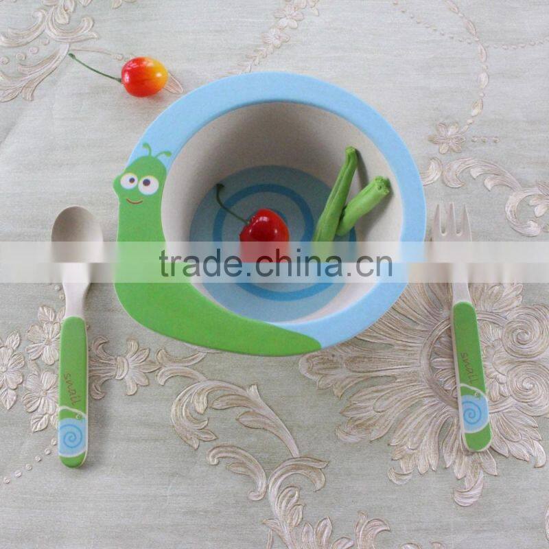 Bamboo fibre biodegradable kids bowl Multi-Color cartoon bowl