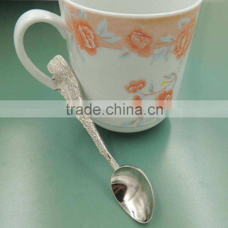 custom design metal silver spoon for souvenir