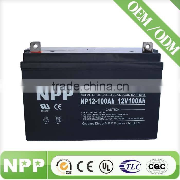 lead acid battery for solar 12v 100 ah deep cycle battery