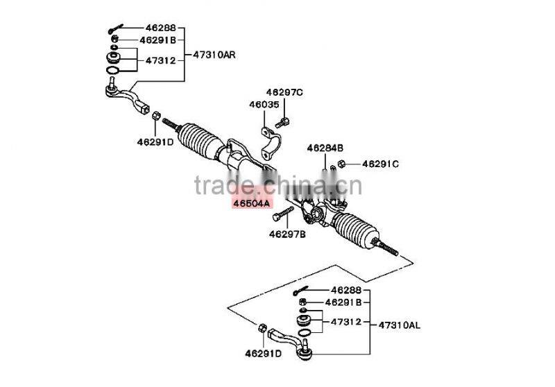Power Steering Gear & Link For Mitsubishi Pajero Montero Steering Rack V63 V65 V73 V75 V76 V78 MR554233