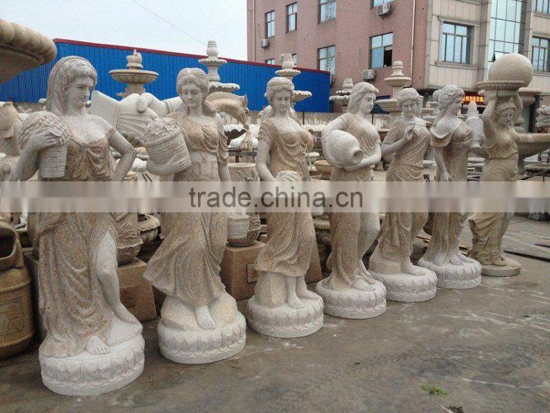 white marble four season garden statues
