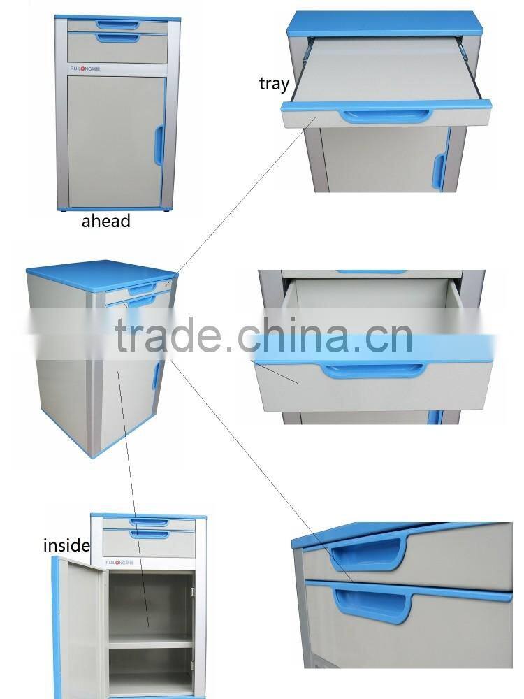 Hospital Use Metal One Drawer Patient Bedside Lockers For Sale