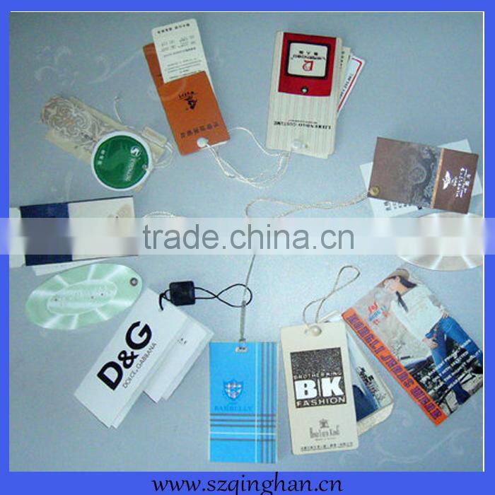 Customized Logo Paper Custom Printed Hang Tag for Garment Clothing