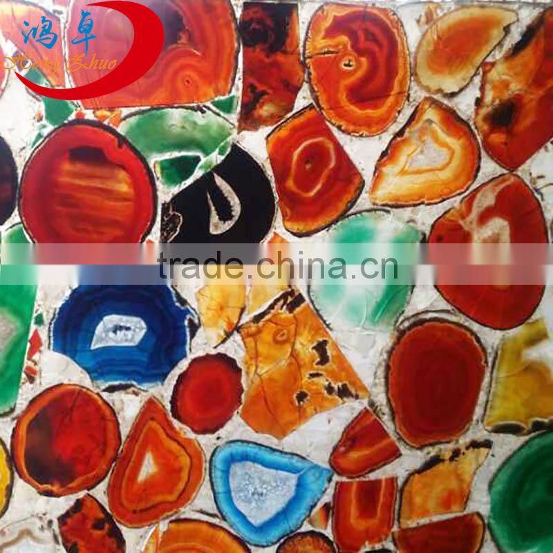 wholesale decoration material agate jade stone slabs and tiles