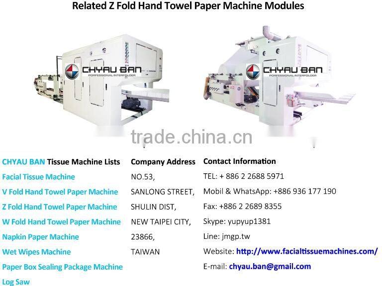 Z Fold Hand Towel Tissue Paper Converting Machine Machinery