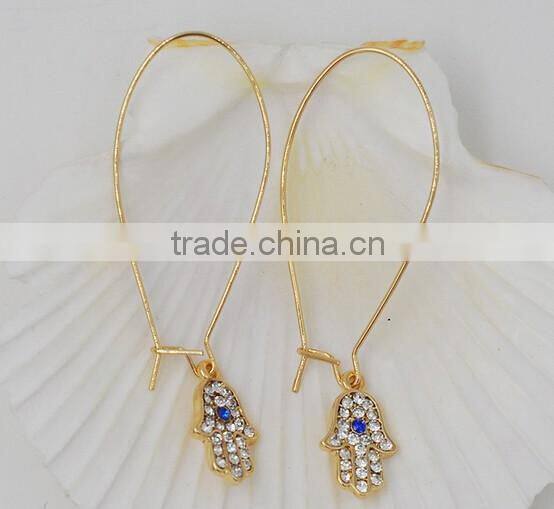 >> 2016 New turkish hamsa fatima hand earrings/