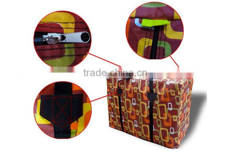 High quantity promotional laminated zipper bedding bag wholesale