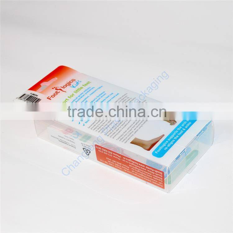 Hot sale rectangular clear plastic box for insole packaging