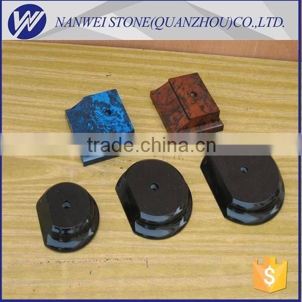 square& round black marble trophy base