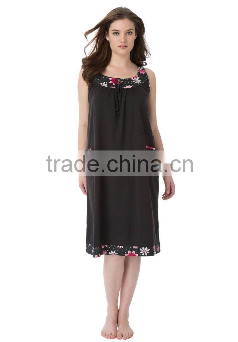 Summer Women's Short Nightshirt Cotton Plus Size Sleep Shirts