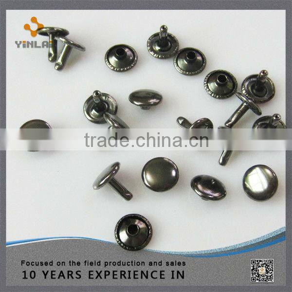 Black nickle copper double cap rivet