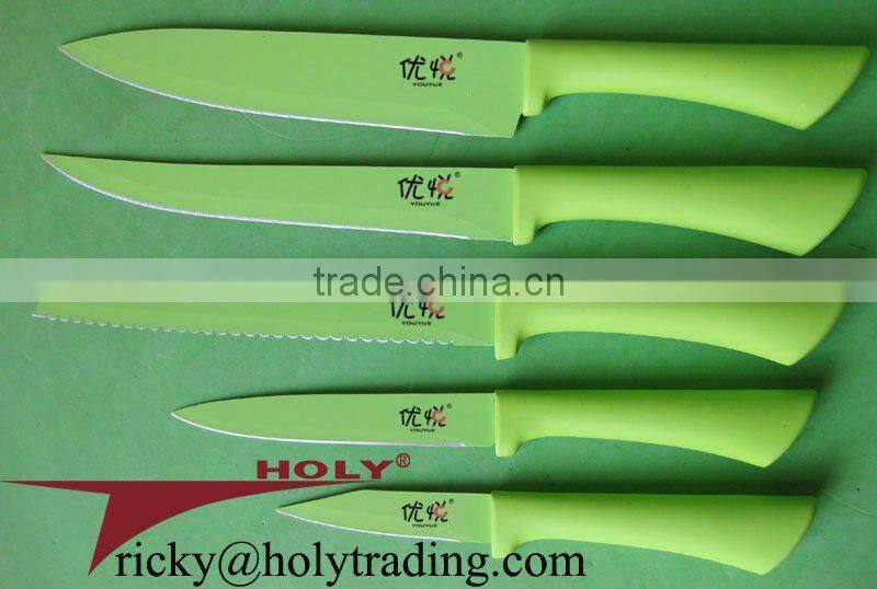 Stainless steel chef knife with painting blade for kitchen