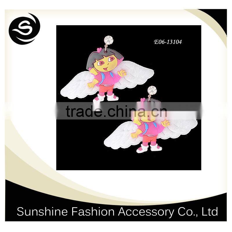 Fashion cute angel pattern pendant earring childrens jewelry
