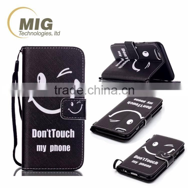 For iphone 4 / 4s / 5 / 5s / 6s / 6s plus soft silicone case inside colored drawing The wallet leather phone case