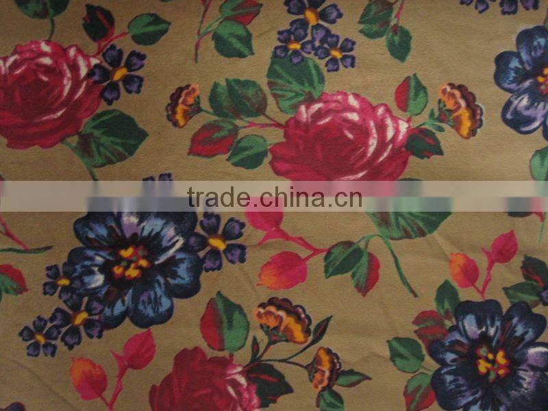 100%cotton printed velveteen fabric for garment
